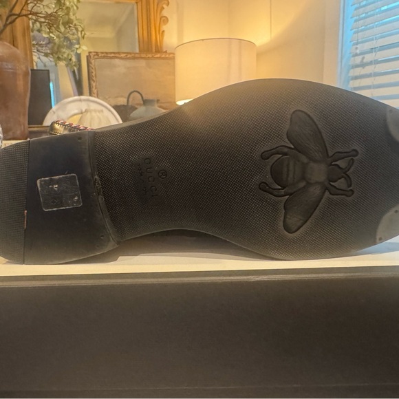 NiB Gucci Loafers with tassels and B/R/B detail in Black - Picture 5 of 13